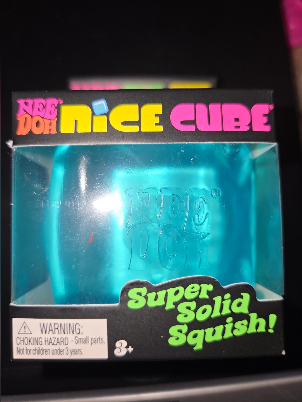 New NeeDoh Nice Cube blue. Super solid squish toy!Fun stress reliever.